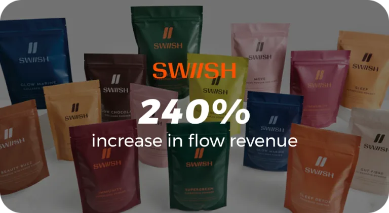 SWIISH — 240% increase in flow revenue